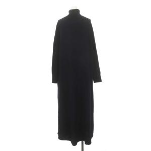 ebure ソフトファインウールハイネックニットワンピース ネイビー