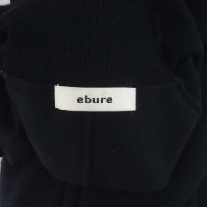 ebure ソフトファインウールハイネックニットワンピース ネイビー
