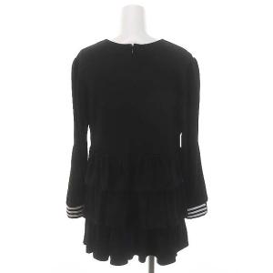 BORDERS at BALCONY 21AW WEEKEND TIERED TOP トップス カットソー 長袖 プルオーバー バックファスナー フリル ウール