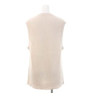 Deuxieme Classe Lady Knit ニットベスト カットソー ノースリーブ ライトベージュ