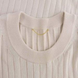 Deuxieme Classe Lady Knit ニットベスト カットソー ノースリーブ ライトベージュ