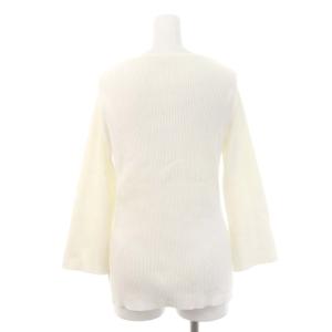 L'Appartement 22SS SLIT RIB KNIT ニット セーター 長袖 九分袖 リブ ボートネック 白 ホワイト