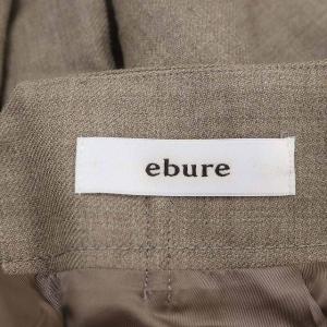 ebure ウールタックワイドパンツ センタープレス ジッパーフライ 36 モカ