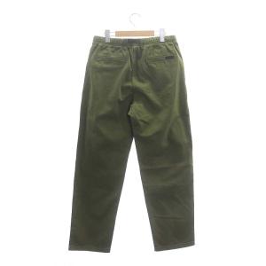 GRAMiCCi ORGANIC COTTON TWILL パンツ コットンツイル テーパード L オリーブ G102-OGT