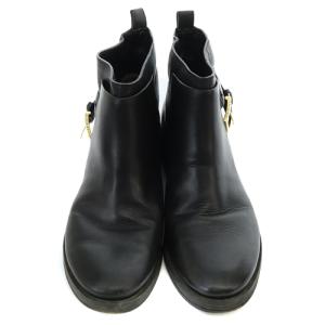 TORY BURCH ベルト ショートブーツ レザー 8M 25cm 黒 ブラック