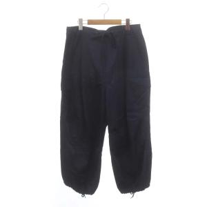 【新品タグ付き】ジャーナルスタンダード　パンツ　ブラック 23AW サテンカーゴパンツ ワイド タック ジッパーフライ F 紺