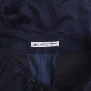 JOURNAL STANDARD LUXE 23AW サテンカーゴパンツ ワイド タック ジッパーフライ F 紺 ネイビー