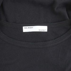 L'Appartement 23AW RIB LONGSLEEVE T SHIRT ニット カットソー 長袖 コットン ウール混 チャコール