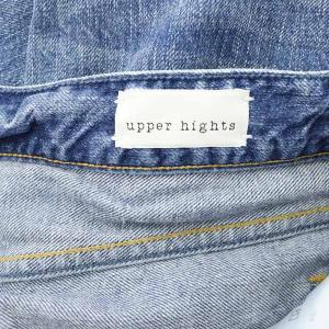 upper hights THE LIPSTICK デニムパンツ ジーンズ テーパード ダメージ加工 コットン 26 青 ブルー