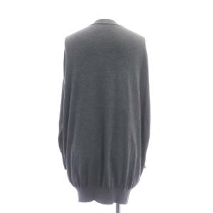 L'Appartement Vネック シルク混 カーディガン ニット 長袖 グレー