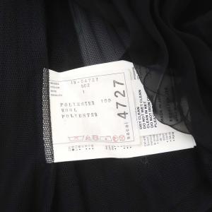 sacai wool×polyester skirt プリーツスカート ひざ丈 1 黒 ブラック