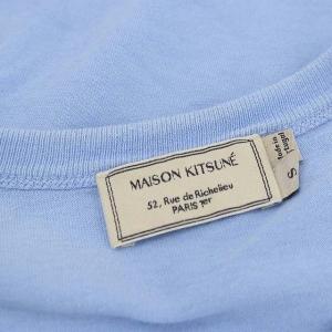 Maison Kitsuné プリント半袖カットソー Tシャツ クルーネック S 青 ブルー
