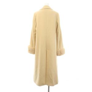 Diagram GRACE CONTINENTAL 22AW ビーバーウールコート アウター ロング ダブル フェイクファー付き 38 イエローベージュ