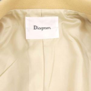 Diagram GRACE CONTINENTAL 22AW ビーバーウールコート アウター ロング ダブル フェイクファー付き 38 イエローベージュ
