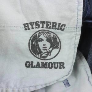 HYSTERIC GLAMOUR USED加工デニム フレアスカート ロング タック S 青 ブルー