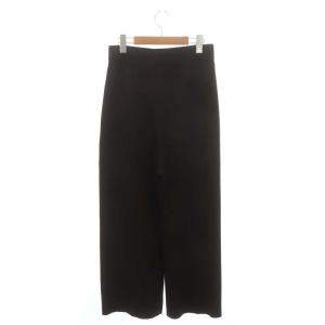 Deuxieme Classe エレガント ニットパンツ ワイド イージー 38 ダークブラウン