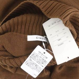 CINOH ドゥーズィエムクラス取扱い ニットワンピース ウール ロング 長袖 F キャメル
