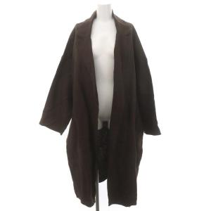 ドゥーズィエムクラス取扱い LINEN コート チェスターコート リネン ロング ダークブラウン /HS