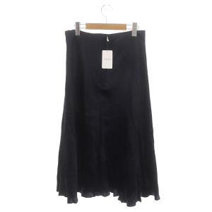 Deuxieme Classe GLOSSY-SKIRT スカート ロング フレア 38 紺 ネイビー