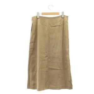 Lisiere L'Appartement Mimolet Skirt スカート フレア ウール混 スリット ミモレ丈 ロング 38 ベージュ /HS