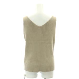 Deuxieme Classe Back V Rib タンクトップ リブニット バックV ベージュ