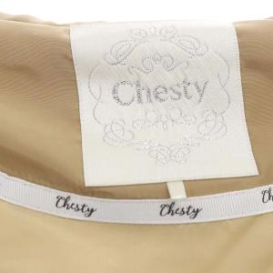 フェイクファー付き フラワーモチーフ ダウンコート アウター ロング  