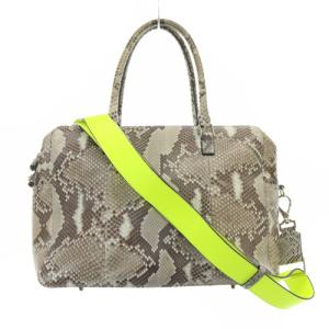 ANYA HINDMARCH CARKER パイソン ショルダーバッグ 2way ブラウン