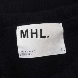 MHL. BRITISH WOOL ハイネックニット セーター 長袖 ウール 2 濃紺 ダークネイビー