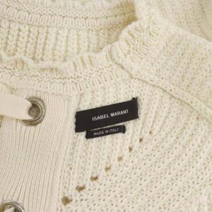 ISABEL MARANT バックレースアップコットンニット セーター フレンチスリーブ 36 オフホワイト