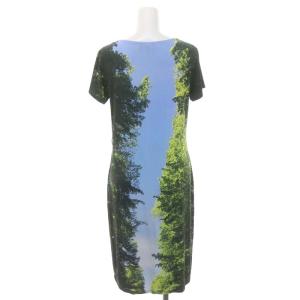 agnes b. ROBE フォトワンピース ロング ミモレ 半袖 1 マルチカラー