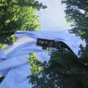 agnes b. ROBE フォトワンピース ロング ミモレ 半袖 1 マルチカラー