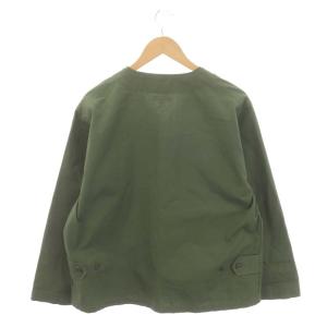 Engineered Garments リップストップ Cardigan Jacket ジャケット ノーカラー 薄手 XS カーキ