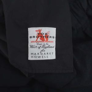 MARGARET HOWELL FOX BROTHERS ウール ガウチョパンツ イージー ジョガー ?T S 紺 ネイビー