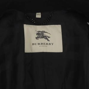 BURBERRY カシミヤ混メルトントレンチコート 総裏地 ウール USA2 黒