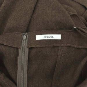 SNIDEL 23AW タックキャミワンピース ロング 0 茶 ブラウン