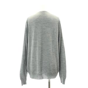JOHN SMEDLEY ニットカーディガン 長袖 クルーネック ウール XL グレー