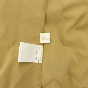 Grace Class プリーツ切替ワンピース ロング 長袖 スキッパー 金ボタン 36 ベージュ
