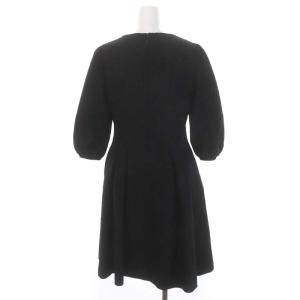 エムズグレイシー 花柄 総柄 Aライン リボン ワンピース 七分袖 40