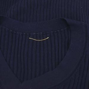 L'Appartement RIB V-NECK PULLOVER リブVネックプルオーバー ニット 長袖 カシミヤ混 紺 ネイビー