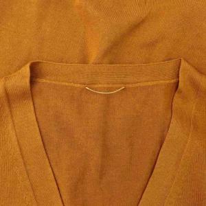 L'Appartement COCOON カーディガン ニット 長袖 Vネック ミドル丈 シルク混 キャメル色