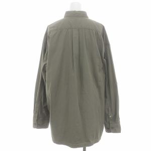 Plage 22AW Boys box シャツ カッター 長袖 フロントボタン コットン カーキ 緑 グリーン