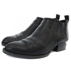 Kori アンクルブーツ ショート レザー 36 23cm 黒 ブラック