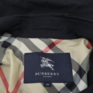 BURBERRY LONDON ノバチェック トレンチコート スプリングコート ベルト付き 38 紺 ネイビー