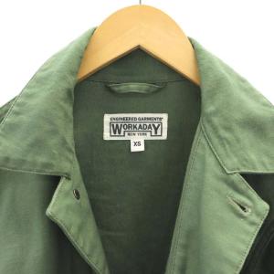 Engineered Garments WORKADAYUTILITY JACKET コットンサテンカバーオール ジャケット XS 緑 グリーン