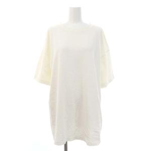 Deuxieme Classe LOVE A PEACE バックプリントTシャツ カットソー 半袖 コットン オフホワイト 黒 ブラック