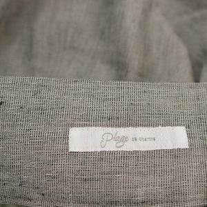 Plage 22SS スリットロングスカート マキシ フレア リネン 38 グレージュ