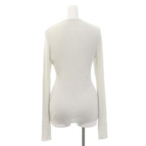 Plage 24SS Sheer Rib ニット セーター ニットソー 長袖 リブ ラメ 薄手 シルク混 白 ホワイト