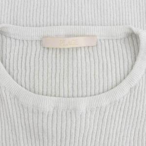 Plage 24SS Sheer Rib ニット セーター ニットソー 長袖 リブ ラメ 薄手 シルク混 白 ホワイト