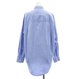Spick&Span 23AW 50コットンオーバーシャツ 長袖 F 青 ブルー