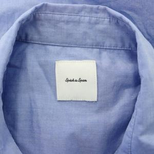 Spick&Span 23AW 50コットンオーバーシャツ 長袖 F 青 ブルー